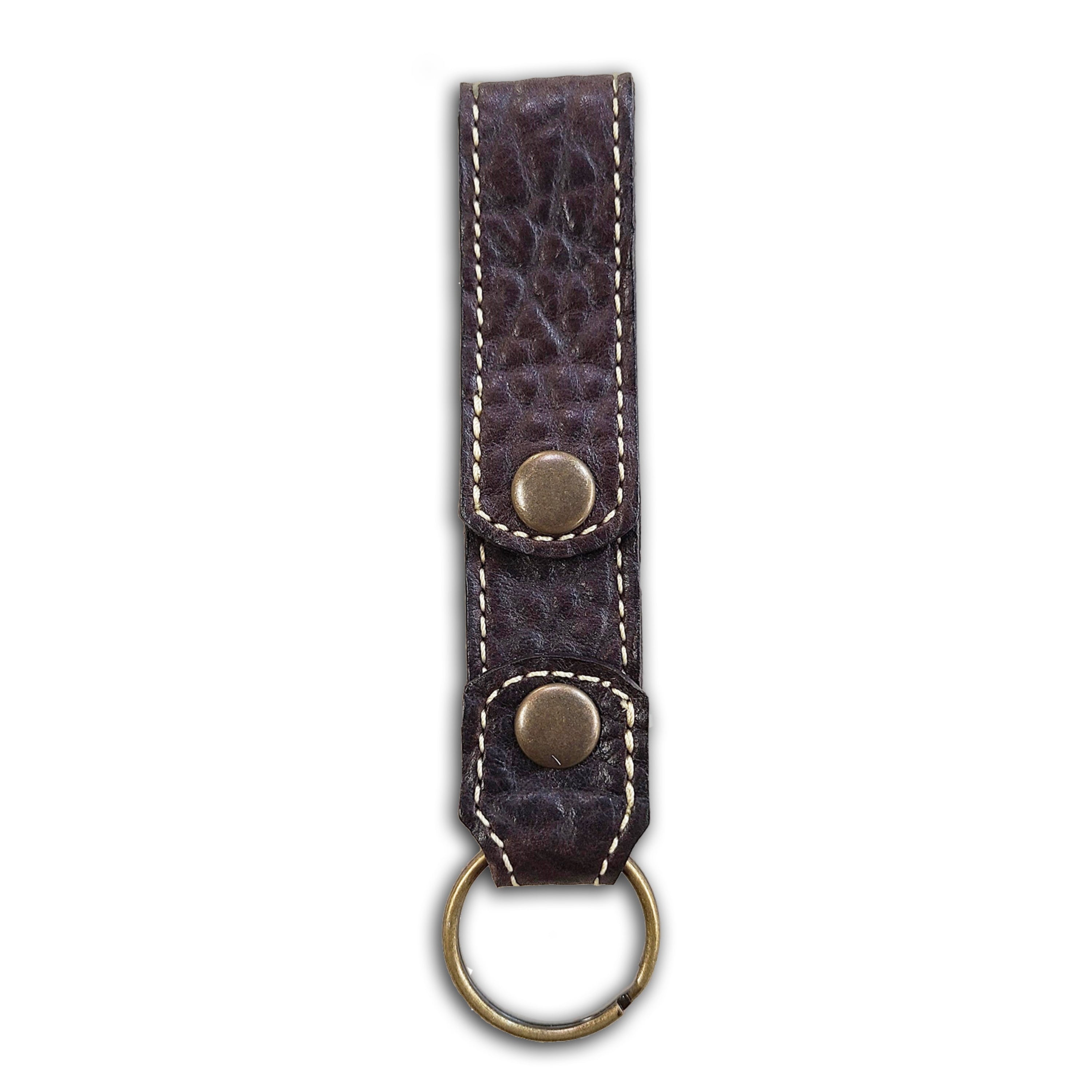 Brown Leather Keychain