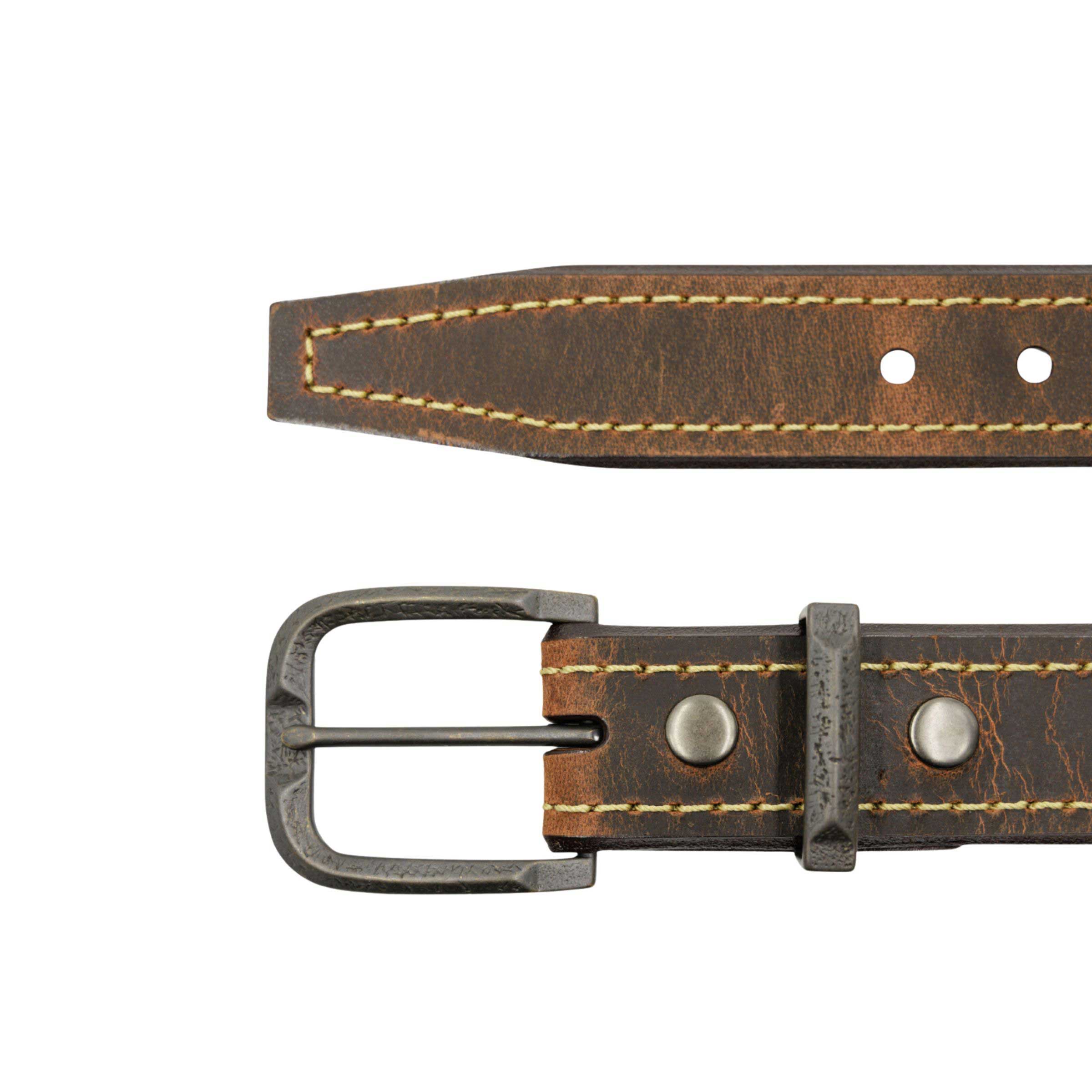 genuine oil-tanned harness leather belt