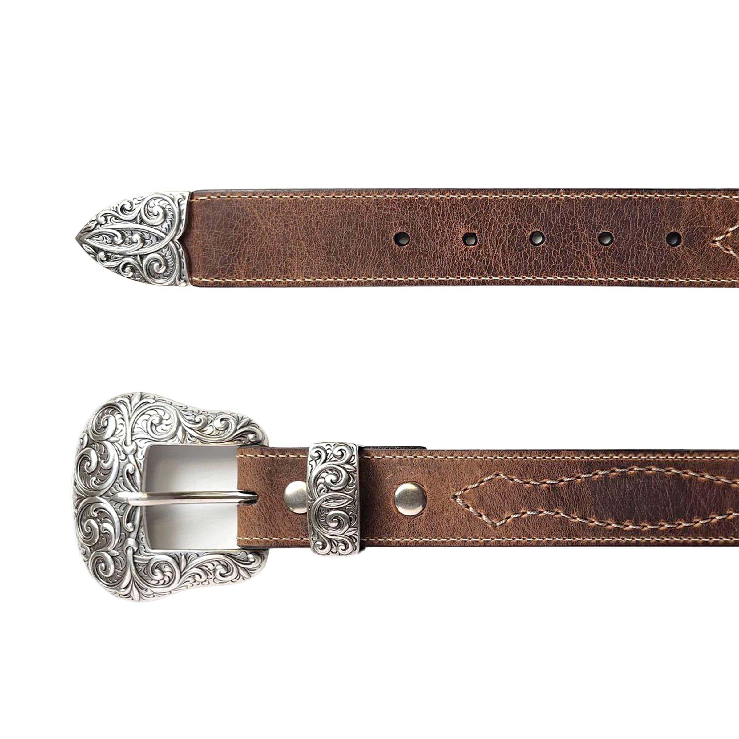 Lejon Belts Dolores women's belt, 1.57-inch wide, featuring stylish design and high-quality leather for a fashionable look.