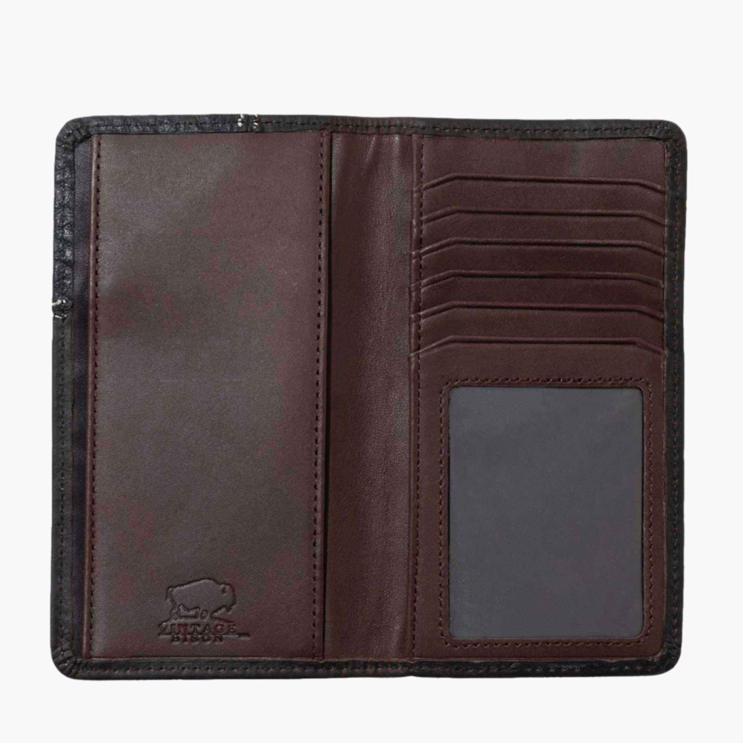 Leather checkbook wallet
