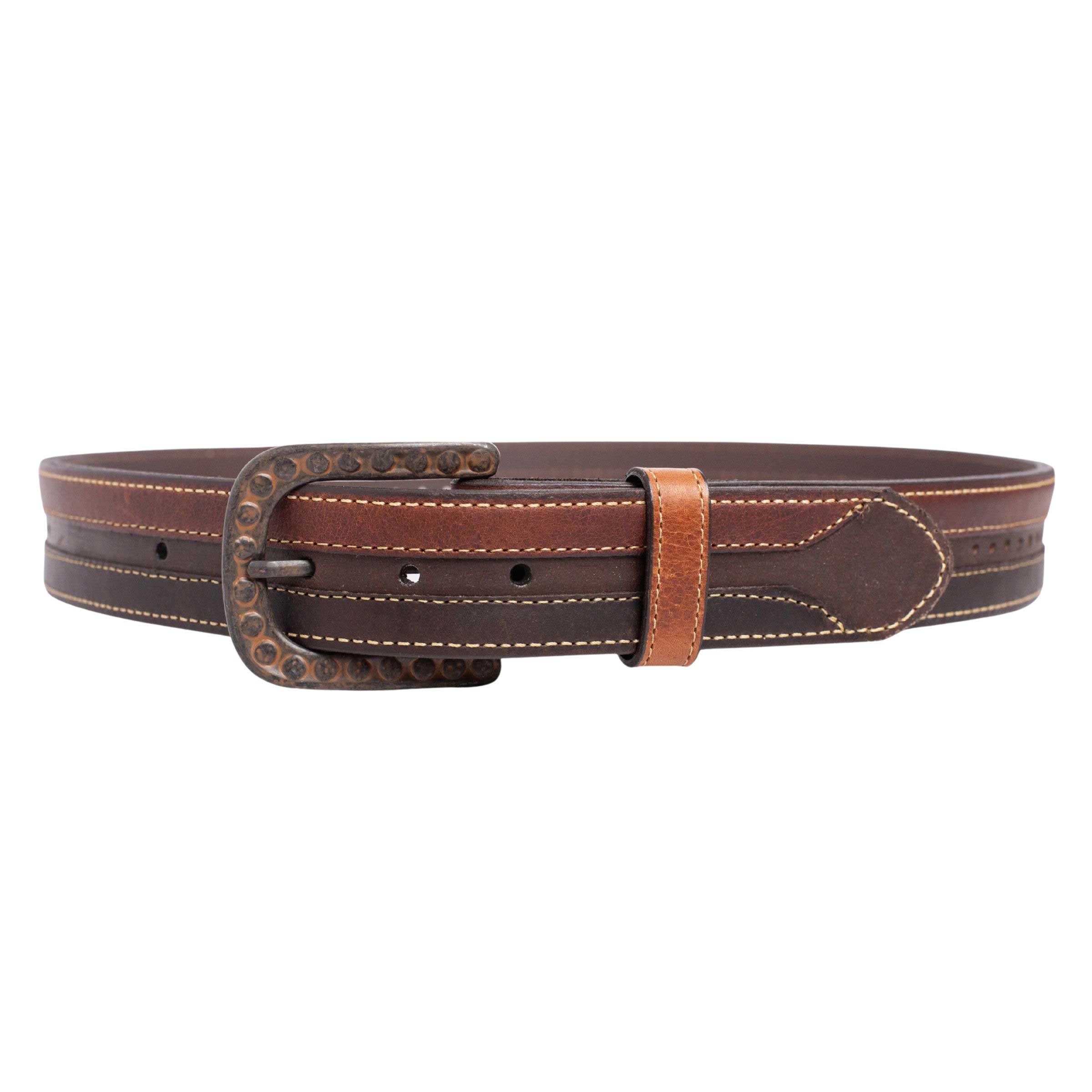 Vintage Bison USA Rowan American Bison Leather Belt for men, 1.57-inch wide, showcasing durable bison leather and classic design.