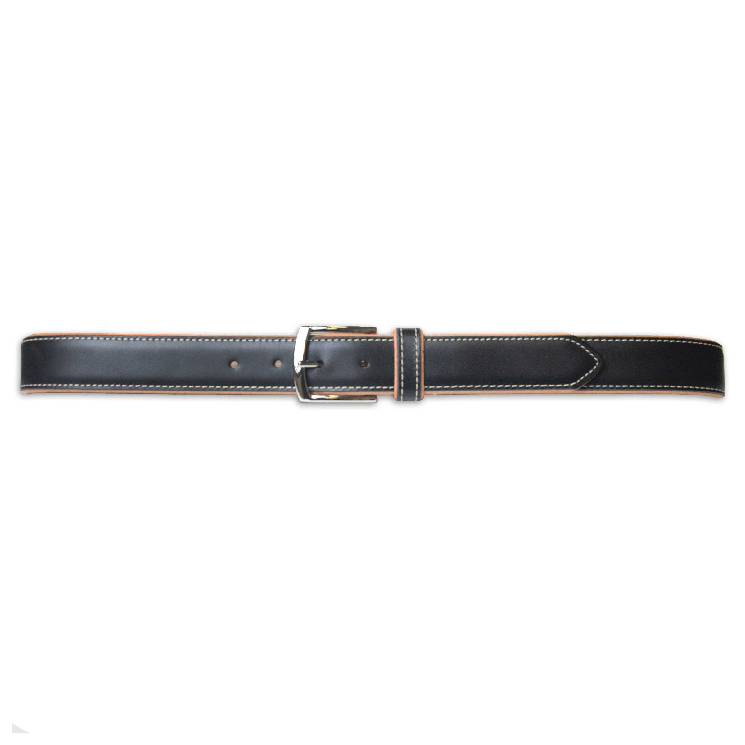 Lejon Belts men's belt with a 1.3-inch width, featuring a classic leather strap and silver buckle, suitable for casual or formal wear.