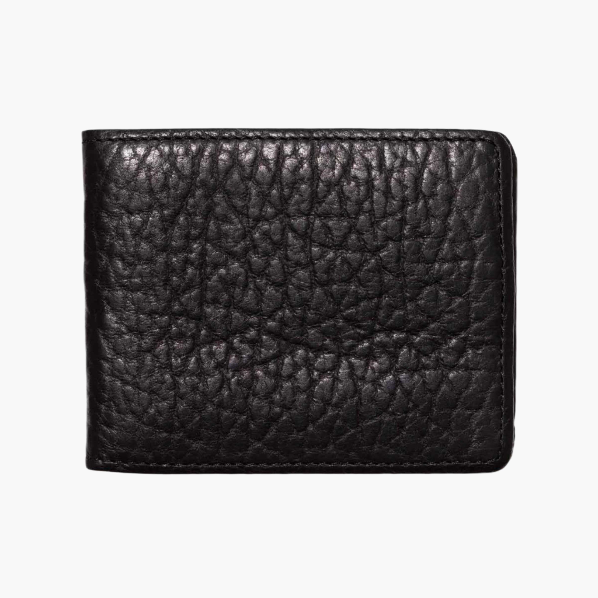 Black leather bifold wallet