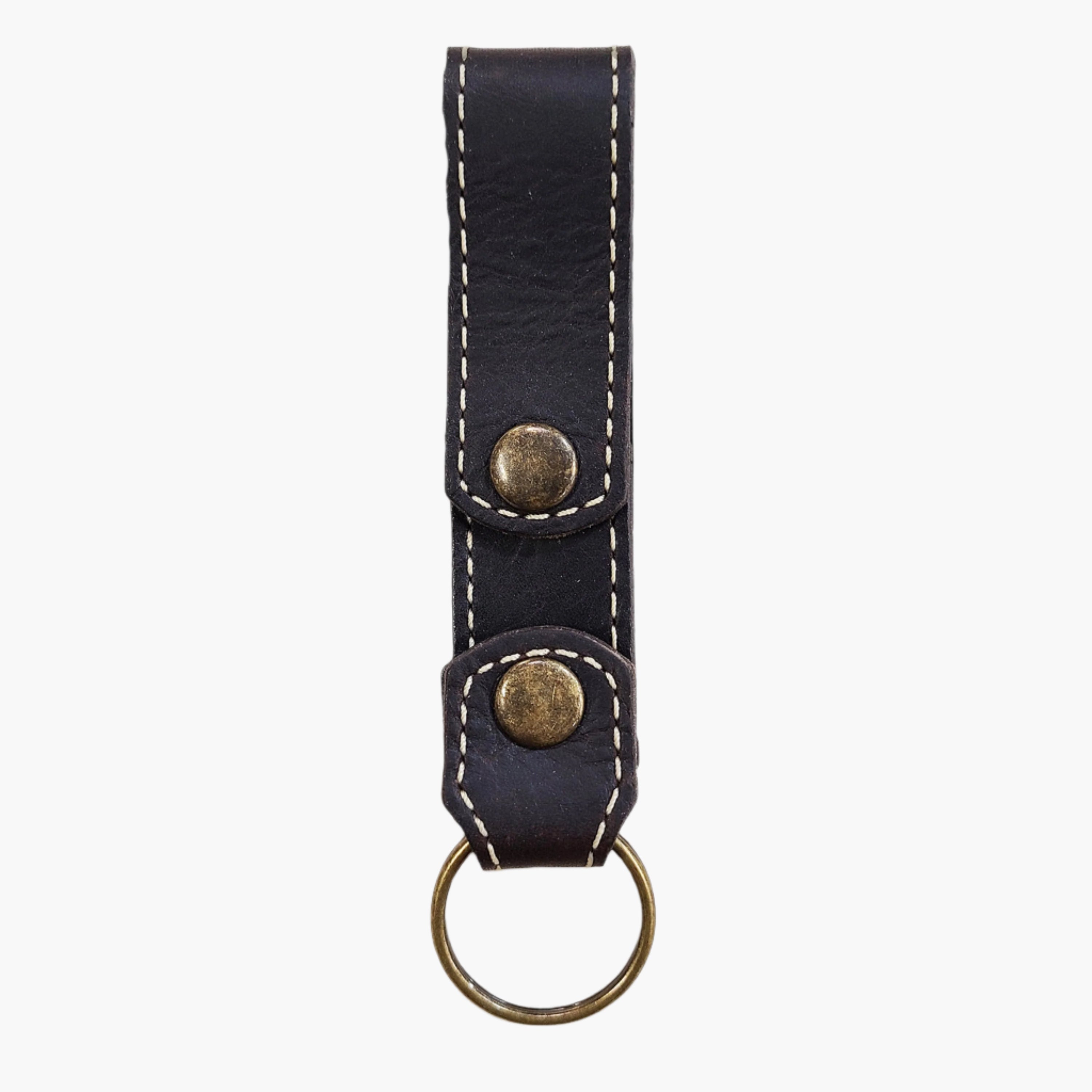 Dark Chocolate Leather Keychain