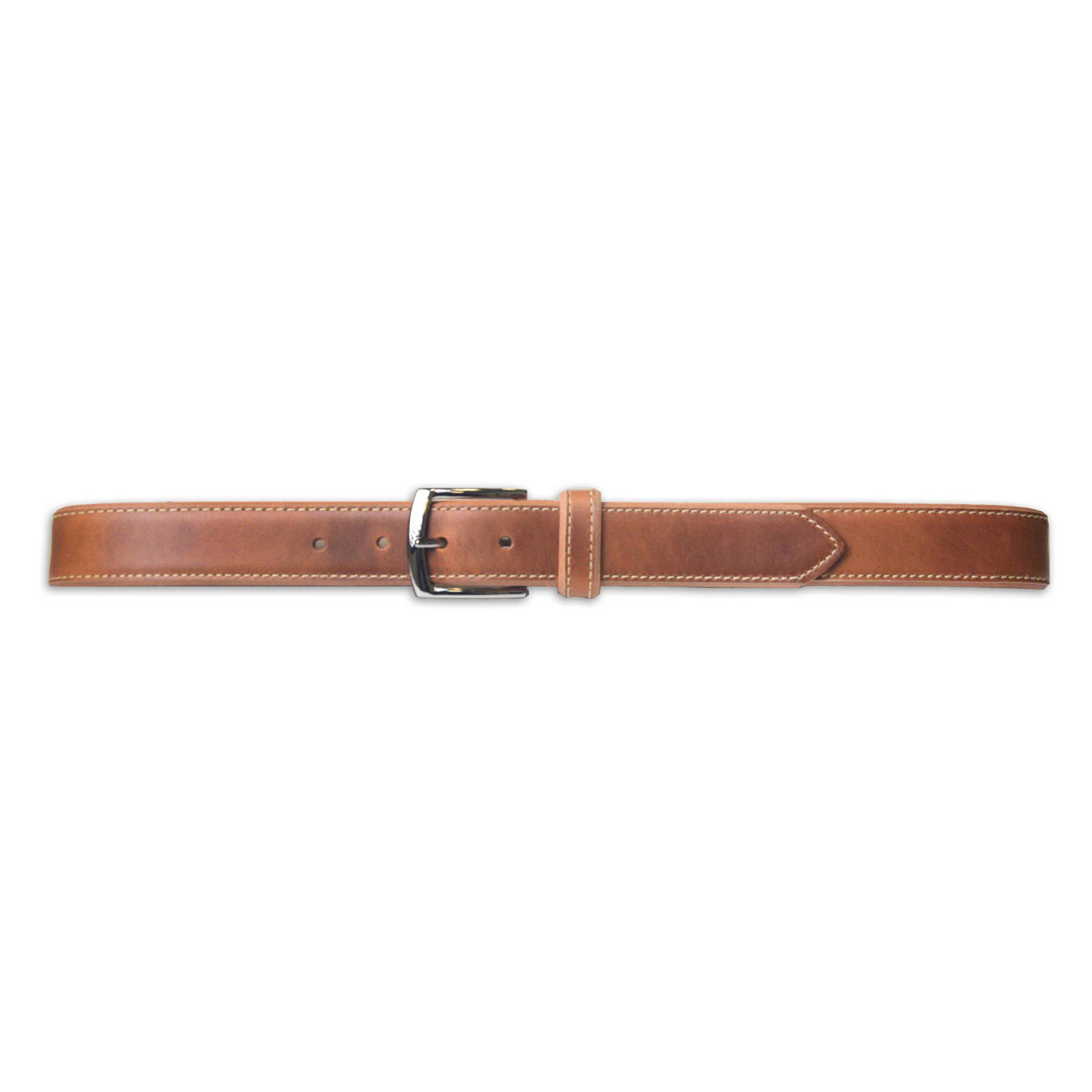 Lejon Belts men's leather belt, 1.3-inch width, with a classic buckle and smooth black finish, perfect for formal wear.