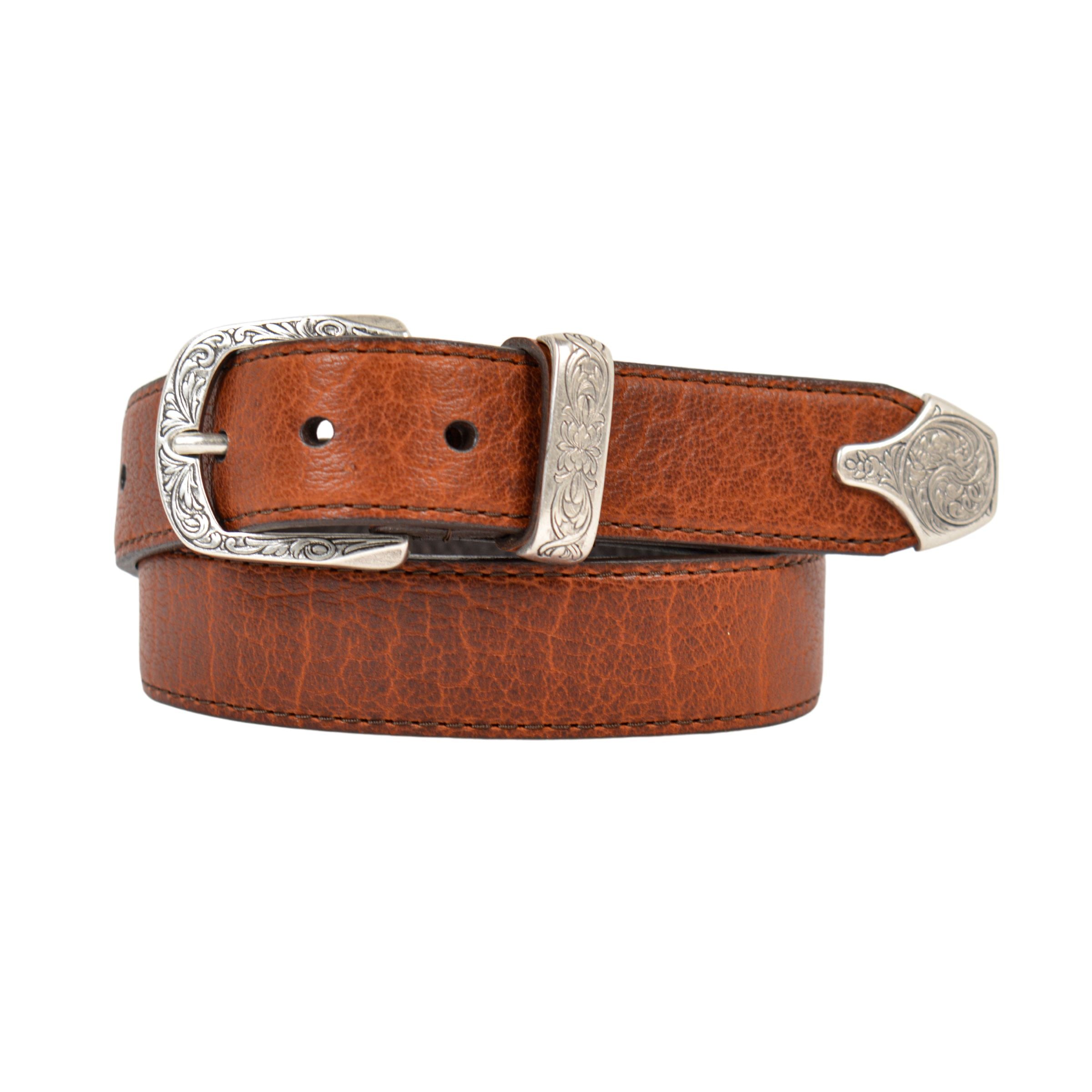 Lejon Leather Goods Bella women's belt, 1.5-inch width, in peanut color, featuring a sleek leather strap and stylish buckle.