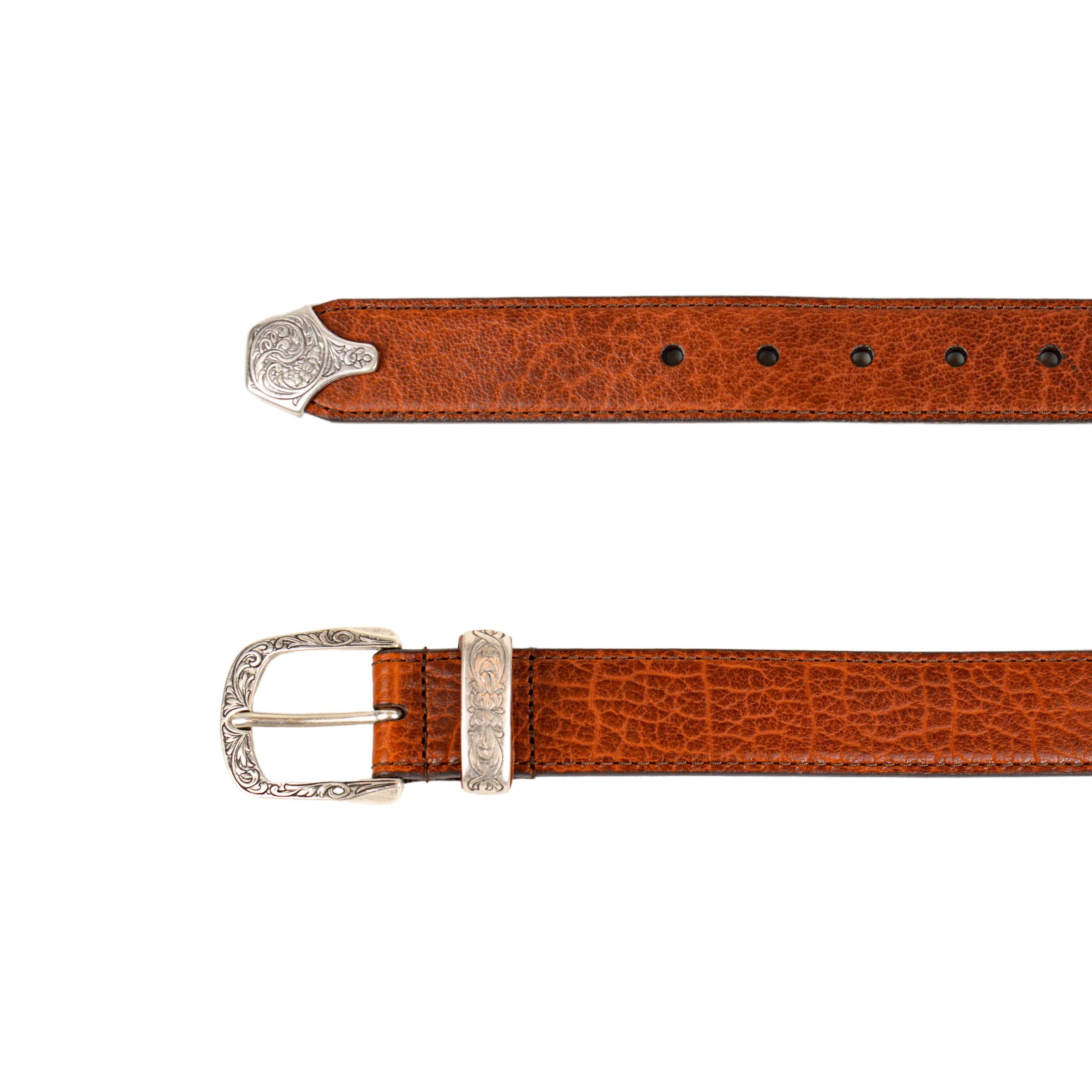 Lejon Leather Goods Bella women's belt, 1.5-inch wide, featuring smooth leather strap and sleek design, shown in natural light.