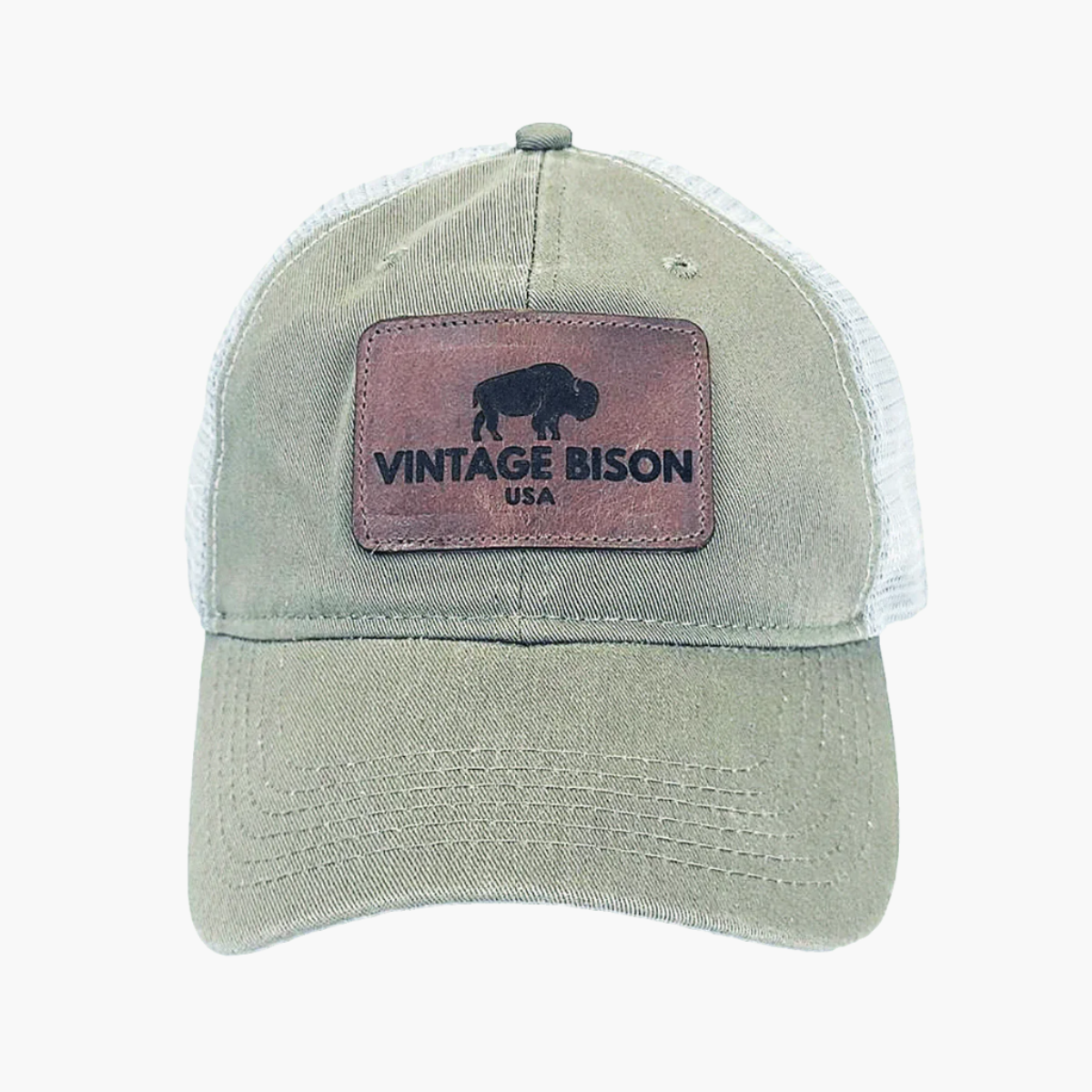 Mensh Bison Logo Hat Olive