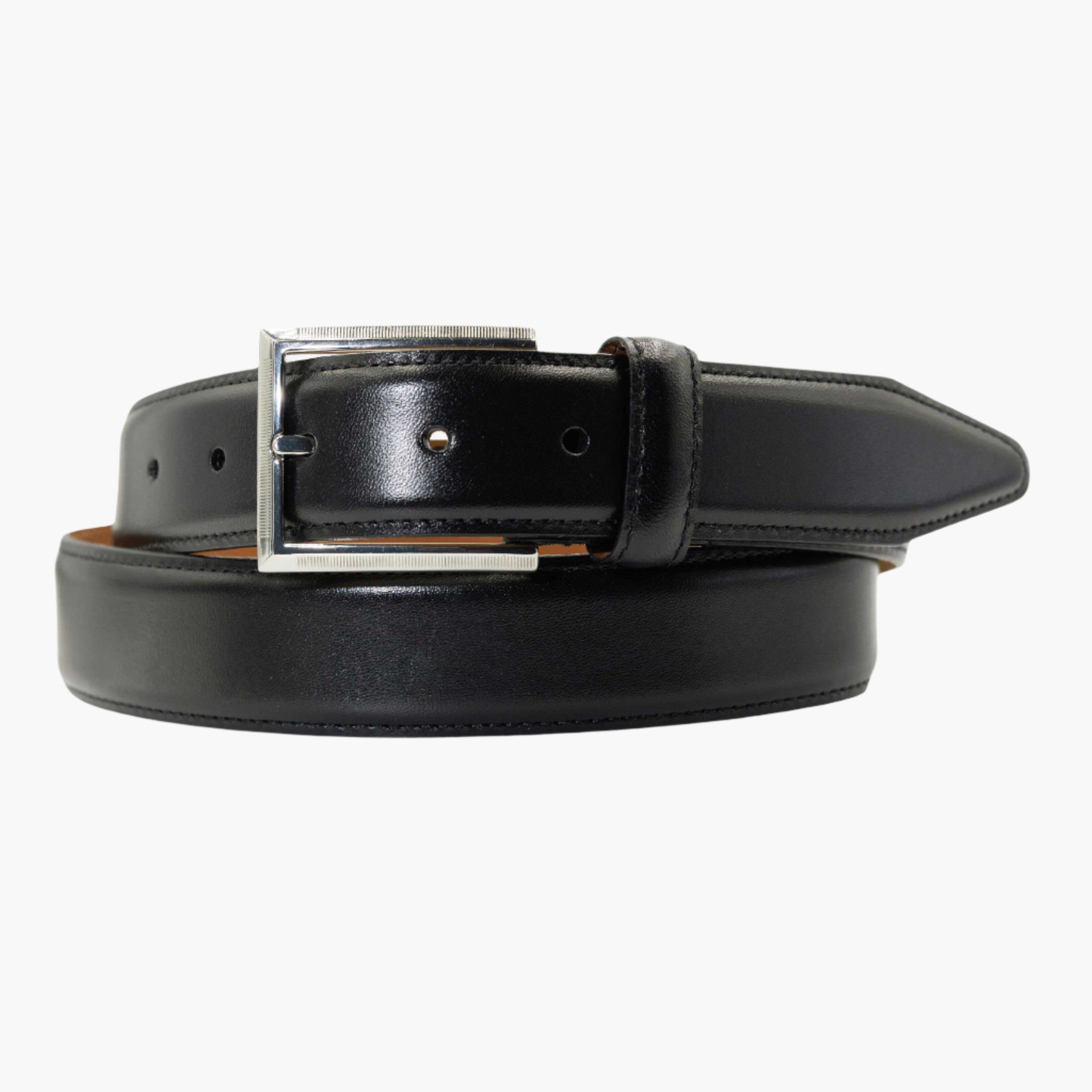 mens dress belt Lejon Men's Black Executive Leather Maternity_Clothing Sunflower Bloom Backless Ruffle celebrated for its strength Select Jacket and Vest Size:EU46/US36