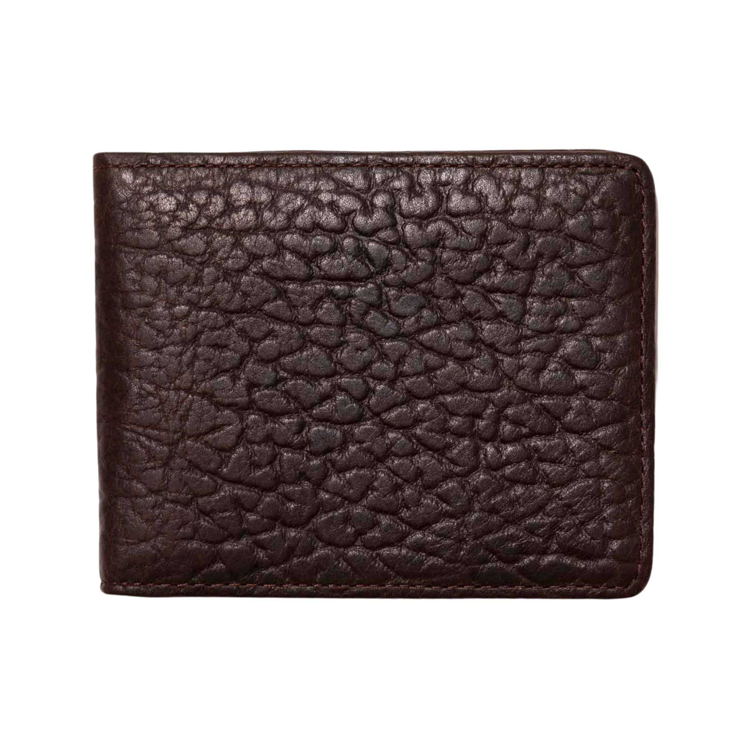 Brown leather bifold wallet