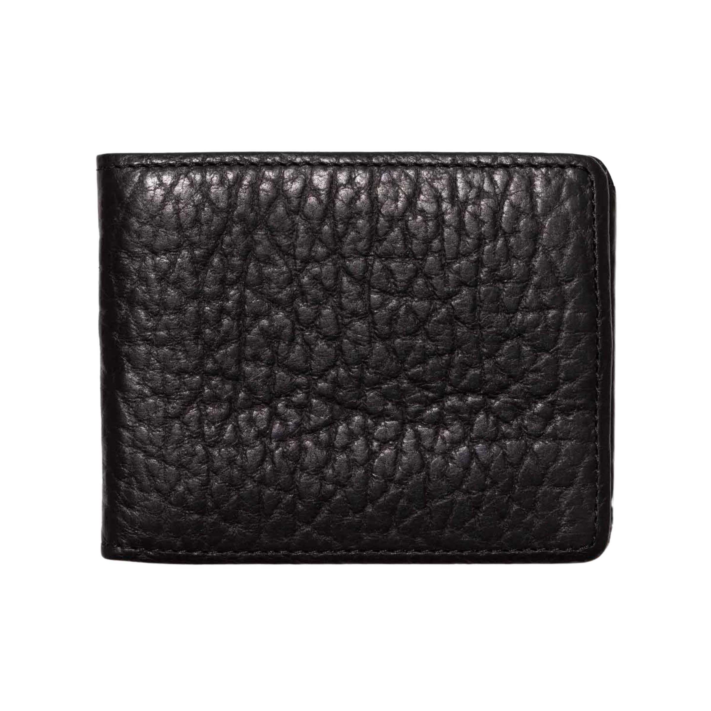 Black leather bifold wallet 