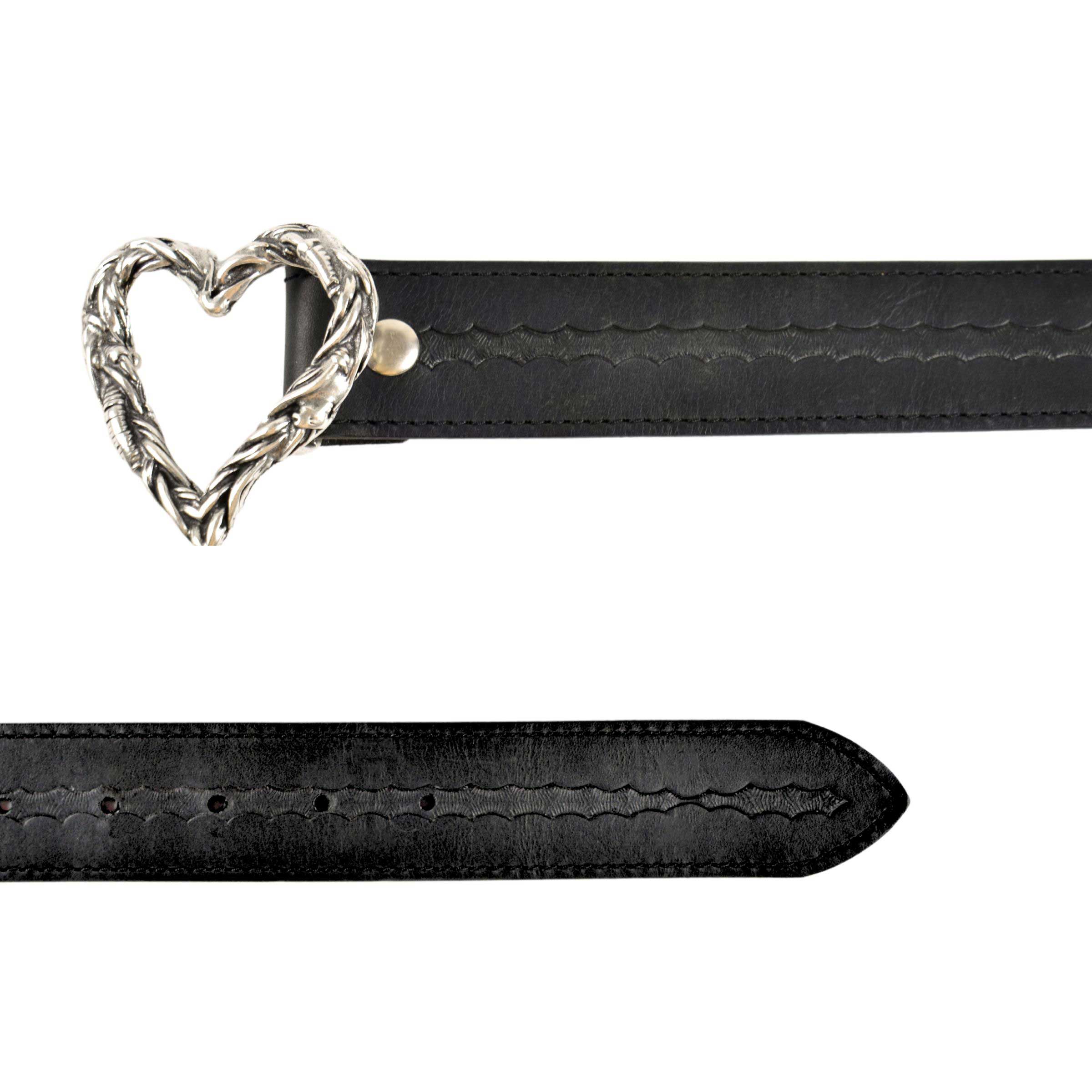 Woman's Black Leather Belt