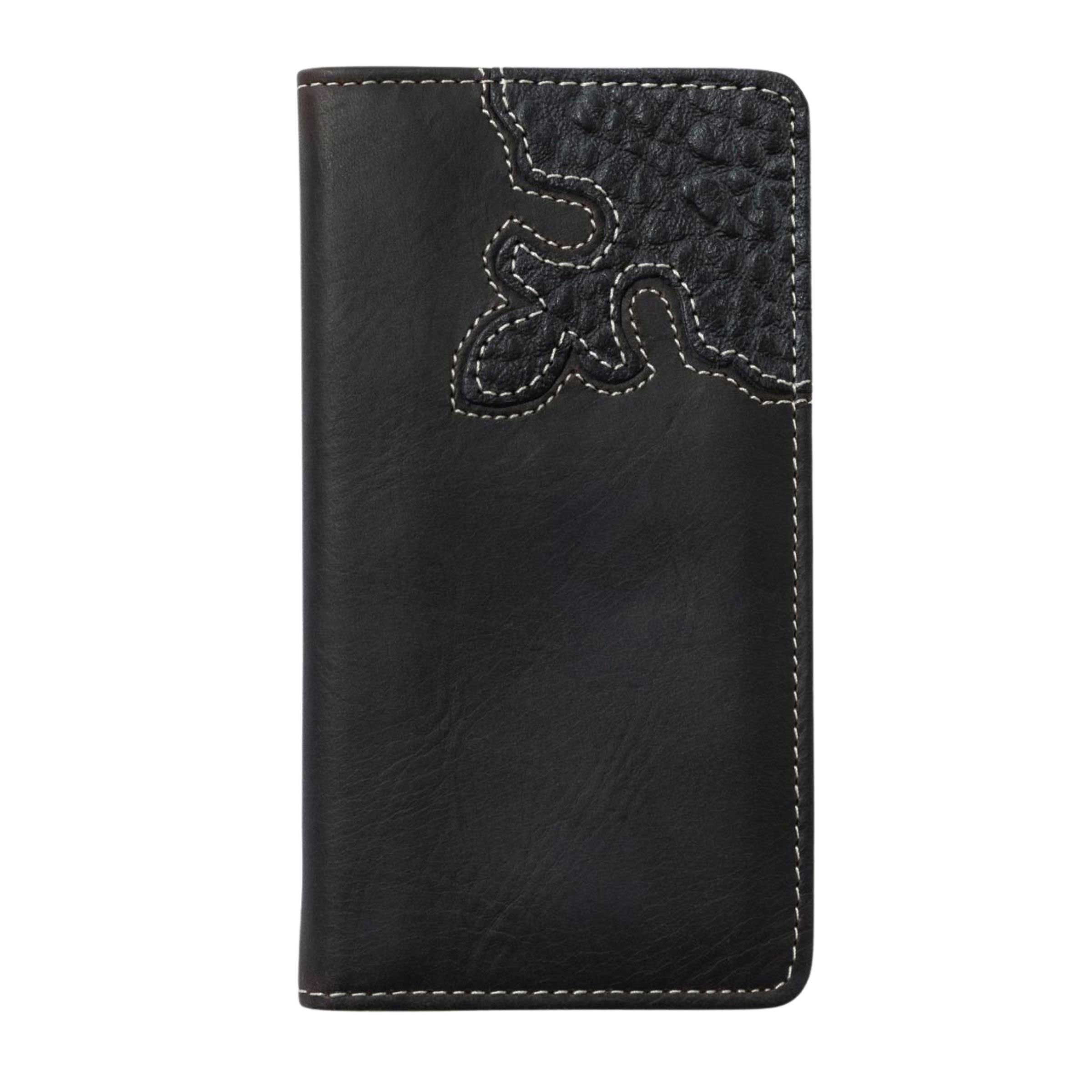 Leather checkbook wallet